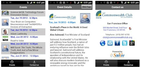Commonwealth Club Android mobile app